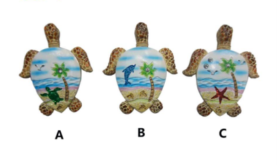 Point drill coconut sea turtle, seaside tourist souvenirs, decorative arts.