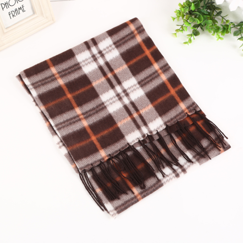 factory direct double-sided velvet men‘s warm tassel scarf men‘s plaid scarf double-sided velvet scarf