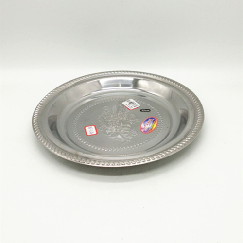 Sunshine Department Store cm Stainless Steel Thickened Thai Flower Plate Stainless Steel plate Household Thickened Plate Dish 