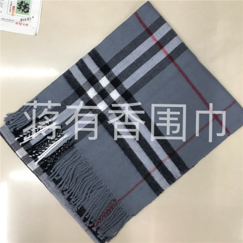 factory direct men‘s plaid pattern fashion wool scarf women‘s babag wool scarf shawl