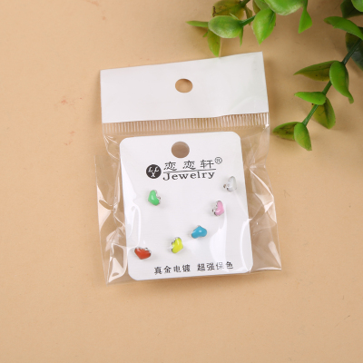 Electroplated Super Maintains Color Super Small Ear Stud Female Mini Simple Temperament Student Anti-Allergy Bone Nail