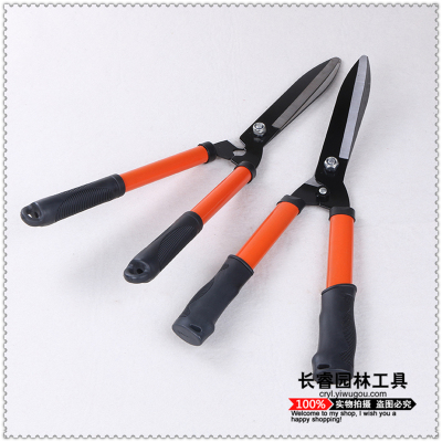 Garden flowers and trees pruning hedgerow clipping scissor gardening green lawn pruning shears