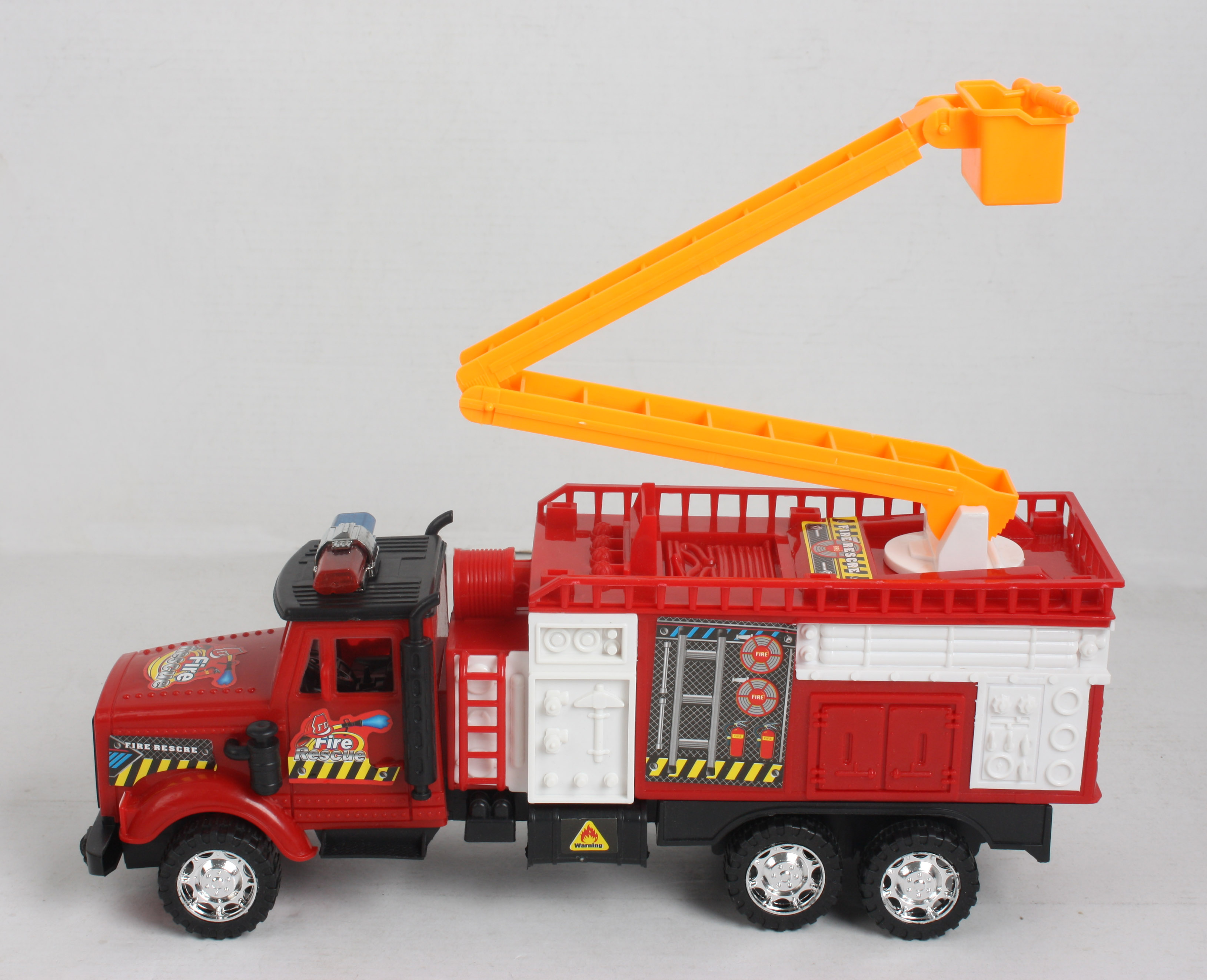 儿童益智玩具批发惯性工程车消防吊车21cm6006t