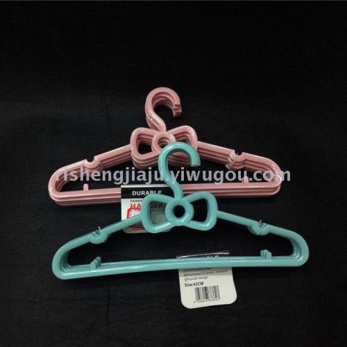 Thickened Flat Bow-Shaped Children‘s Hanger Wet and Dry Storage Baby Hanger RS-500103