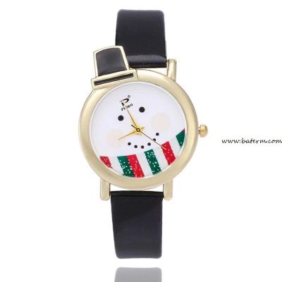 Fashion cute baby snowman Christmas series watches leather strap watch fashion student table tables