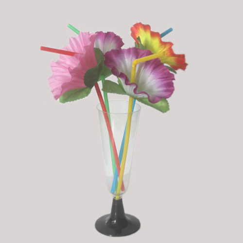 Disposable Colorful Flower Straw Party Creative Special Handicraft Plastic Straw