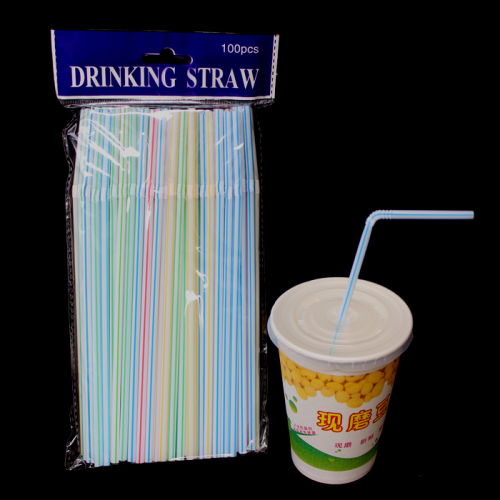 supply disposable plastic straw juice drink elbow straw color bar cola small straw 100