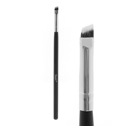 black silver tube small eyebrow brush