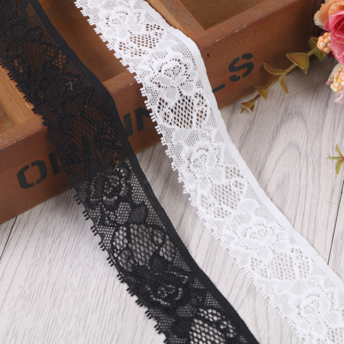 factory direct sales 3.5cm wide elastic hollow embroidered lace skirt decorative accessories