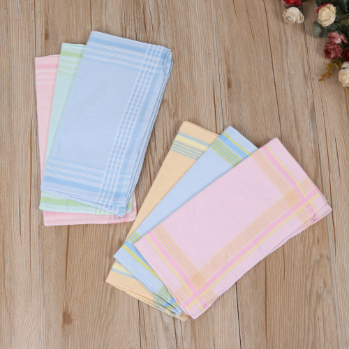 [Xiaoqiang Handkerchief] 40*40 Full Cotton Handkerchief All Cotton Fashion Plaid Handkerchief