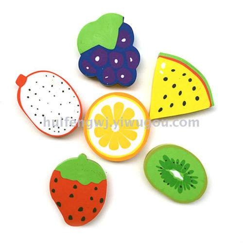 Multi-Color Slice Rubber Bag Cartoon Imitation Fruit Eraser School Supplies for Primary School Students 