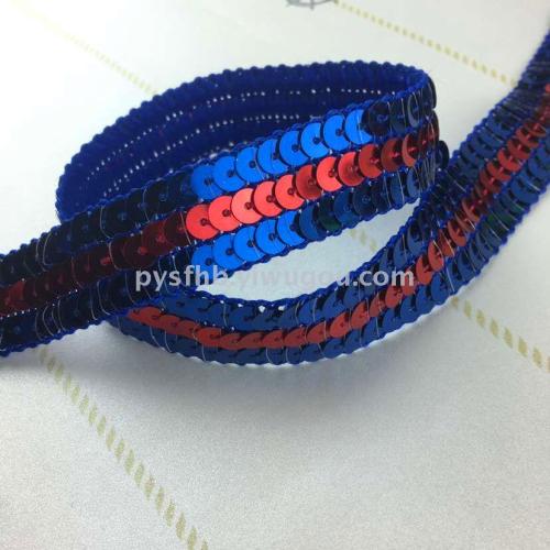 [factory direct sales] supply new three rows sequin lace ribbon three colors sequin lace hot sale new