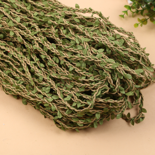 braid green leaf hemp rope decorative hemp bag mori hemp braid packaging tie flower belt