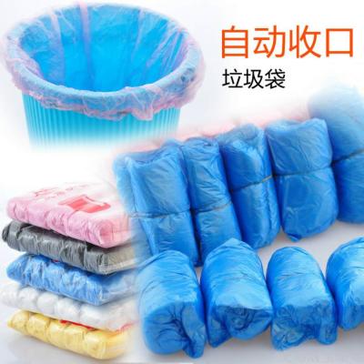 Factory direct sale of disposable rubber band garbage bags with a thick PE bag of 50 pieces.