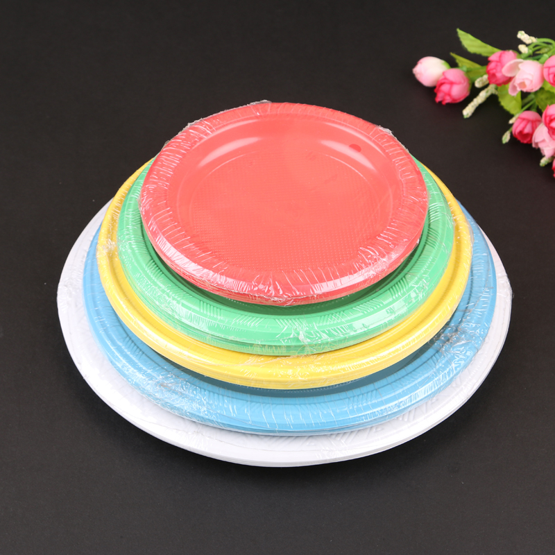 厂家直销 户外烧烤一次性彩色纸盘蛋糕盘