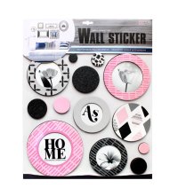 Cr-fmg photo frame affixed with Eva wall stickers can be rem...