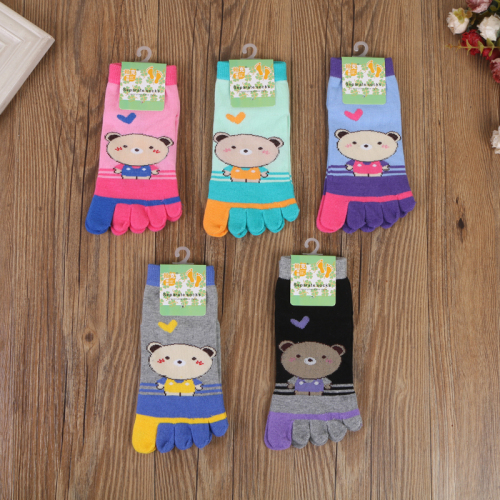 hyatt rabbit fashion children‘s five toe socks cartoon cute toe socks