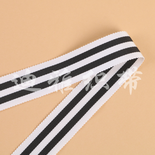 black and white color rib ribbon hat band diy clothing accessories