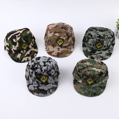 Camouflage caps for boys and girls.