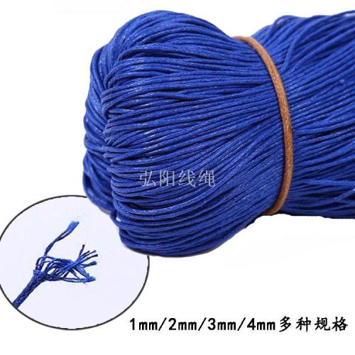tag string hand-woven belt braided rope wax bracelet/necklace rope cotton wax rope korean wax cord thai wax
