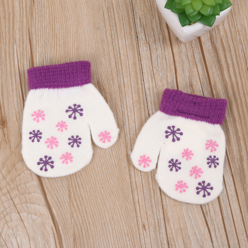hyatt rabbit colorful cartoon printed pattern winter cute knitting gloves children‘s warm gloves various styles