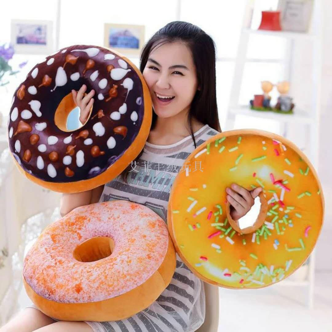 plush donut pillow