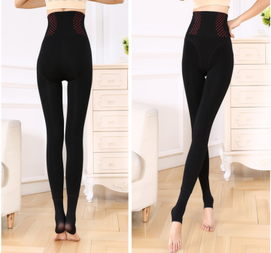 女士连体外穿保暖加厚打底裤秋冬款高腰裤大小头