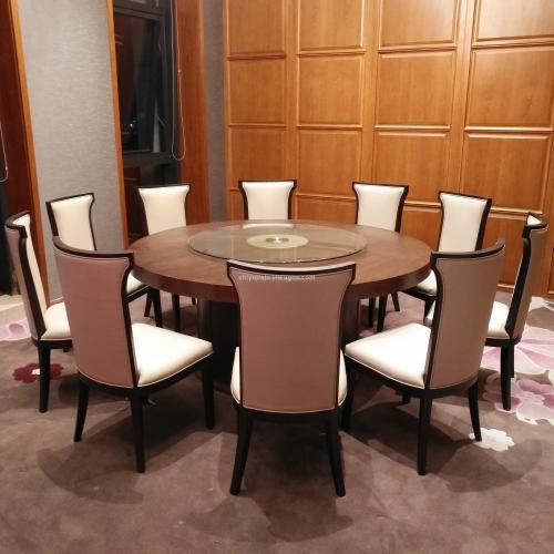 Nanjing Wuxi Star Hotel Box Solid Wood Dining Table and Chair Wood Veneer Fashion Restaurant Dining Table and Chair 