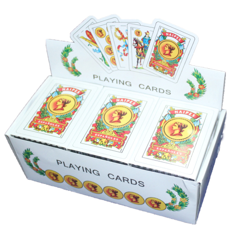 Plastic Playing Cards 50 Spanish Poker Plastic Box Hardcover 32S Plastic Waterproof Poker Factory Direct Sales