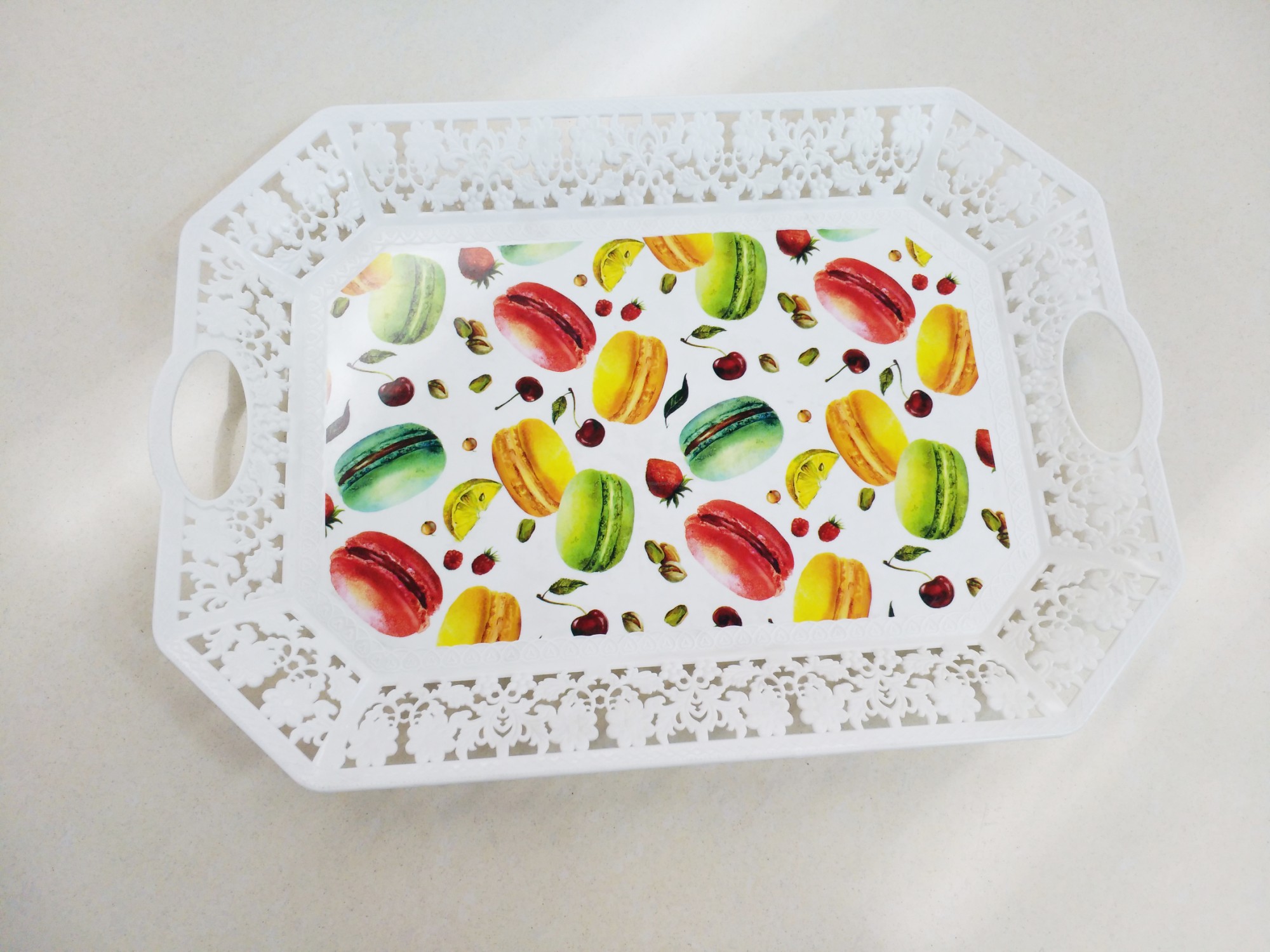 新款创意多功能塑料楼空果蔬盘干果盘