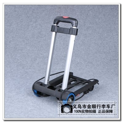 Aluminum Alloy Portable Shopping and Shopping Hand Buggy Household Mute Pull Rod Luggage Trolley