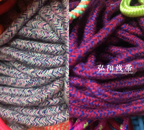 customized multi-color cotton string 16-strand 24-strand 32-strand 64-strand cotton string round rope wavy rope drawstring