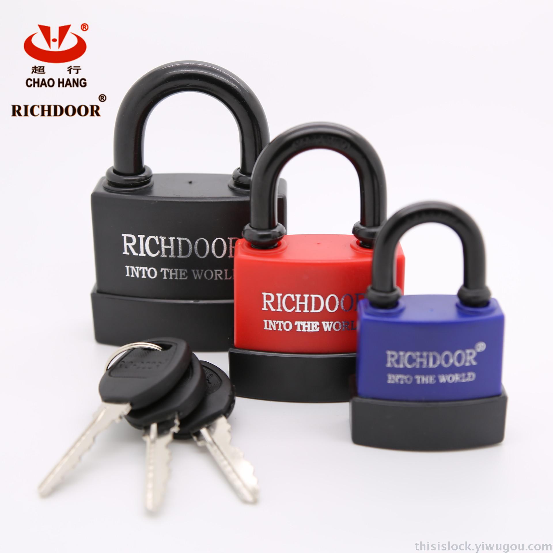【超行锁业】RICHDOOR挂锁高档防水防锈套壳锁