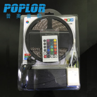LED flexible lamp belt / soft lamp strip with suit / RGB strip / 5050 chip / DC 12V / 1M 60pcs / drop glue / water proof