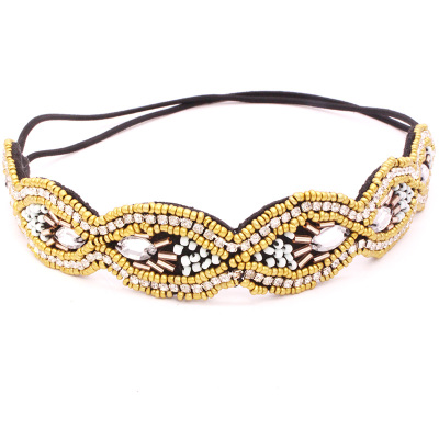 Factory direct sale of European and American fashion hand and diamond crystal headband hair band hair accessories
