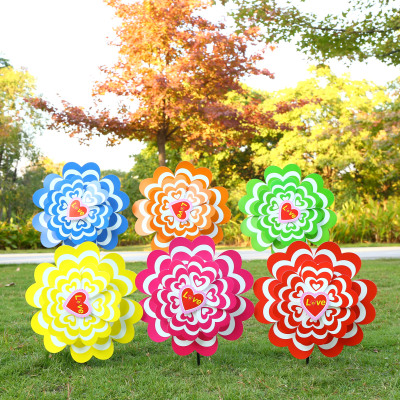Manufacturer direct sale three layers of PVC windmill photography props children toys