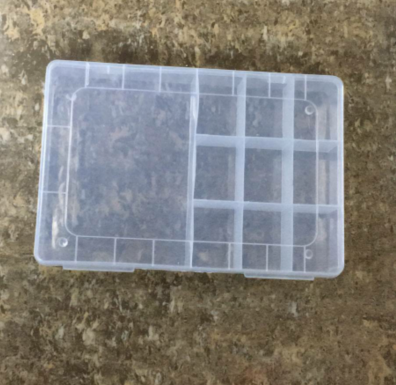 transparent 10-grid box student diy plastic storage box rubber band， beaded box