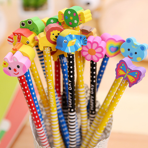 Pupil Prize Wholesale Study Stationery Eraser Cute Pencil Gift Pencil for Children