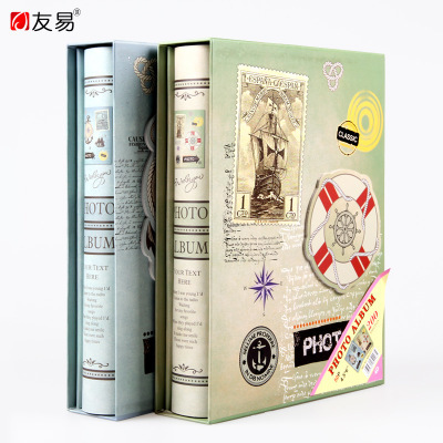 youyi new retro insert large 6-inch 200 photo album 4d boxed photo album album wholesale