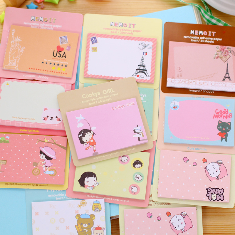 Creative learning stationery cartoon N times paste easy to sign the student prizes wholesale.