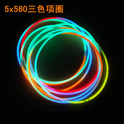 Manufacturer's direct selling light collar export plastic phosphors 5x580mm three-color light collar barrel.