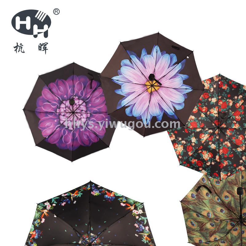 black umbrella sun protection