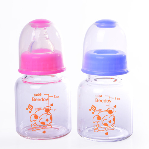 Factory Direct Sales Children‘s Drop-Resistant Borosilicate Glass 60ml Juice Bottle Children‘s Special Juice Bottle