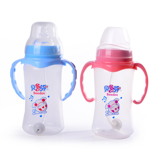 Manufacturers Supply Wide Caliber Curved Ear Pp Feeding Bottle Wide Caliber Nipple 