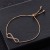 Europe and the United States Wish Hot Infinity Symbol Copper AAA Zirconium Bracelet Simple Couple Brace Lace Bracelet