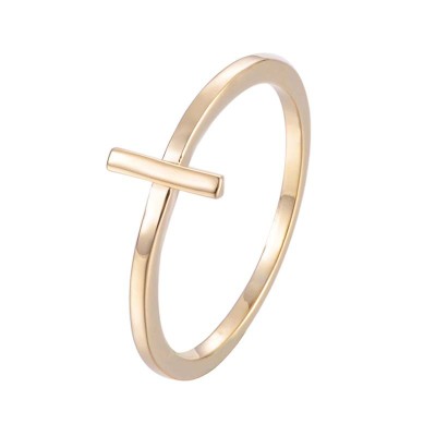Hot Sale Cross-Border Hot Sale European and American Fashion Cross Gold-Plated Copper Ring Fine Ring