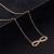 Hot Korean New Unlimited Symbol Diamond-Studded Necklace Plated 18 Look Real Gold/Platinum Necklace