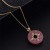 New Rose Red Zircon Hollow XINGX Necklace Wish the Royal Hot-Selling Ornament Foreign Trade Supply