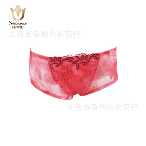 underwear foreign trade sexy lace flower sexy embroidered women‘s triangle low waist underwear