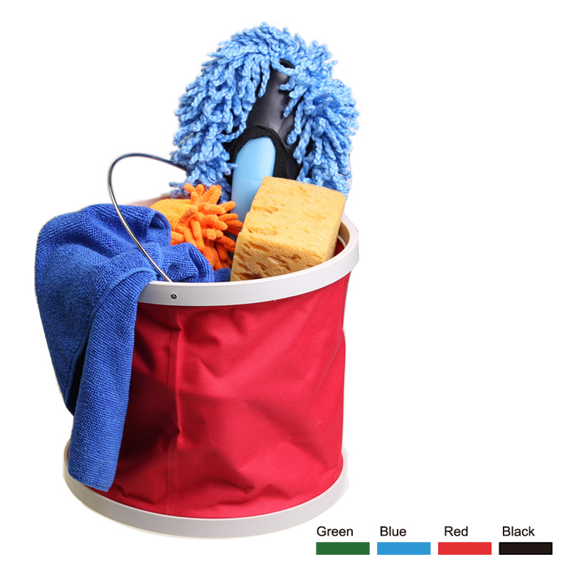 13L folding bucket multi-function portable fishing bucket washing bucket, Oxford cloth bucket, OPP b